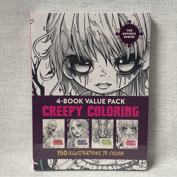 Creepy Coloring 4 Book Value Pack: The Gothika Series- New Sealed - Picture 1 of 6